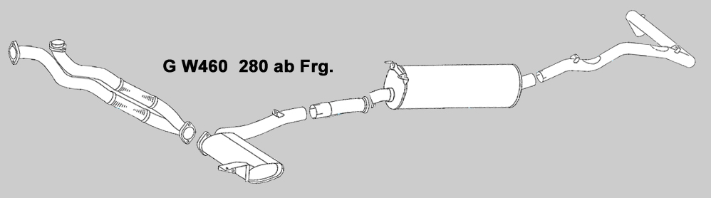 G-Modell 460 280 bis frg Auspuff Anlage