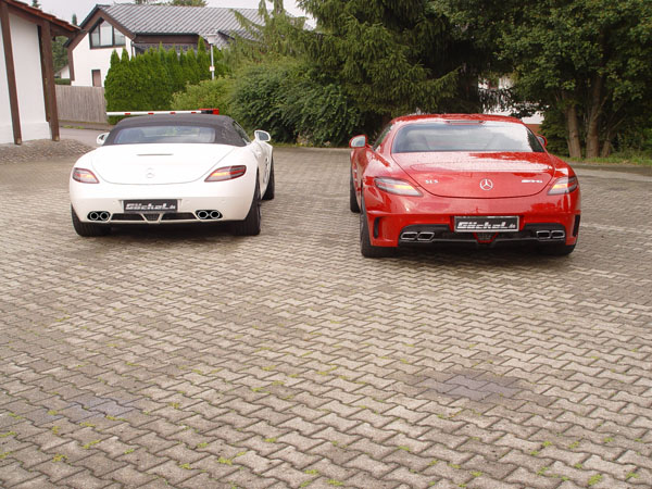 SLS C197 Coupe, Roadster, Black Series Look auf der Basis des Serien SLS. Keine Karosseriebearbeitung notwendig. Jederzeit r&uuml;ckr&uuml;stbar. G&ouml;ckel Performance 