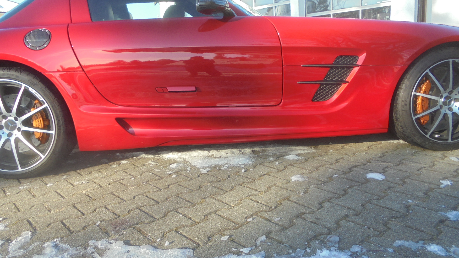 SLS C197 Coupe, Roadster, Black Series Look auf der Basis des Serien SLS. Keine Karosseriebearbeitung notwendig. Jederzeit r&uuml;ckr&uuml;stbar. G&ouml;ckel Performance 