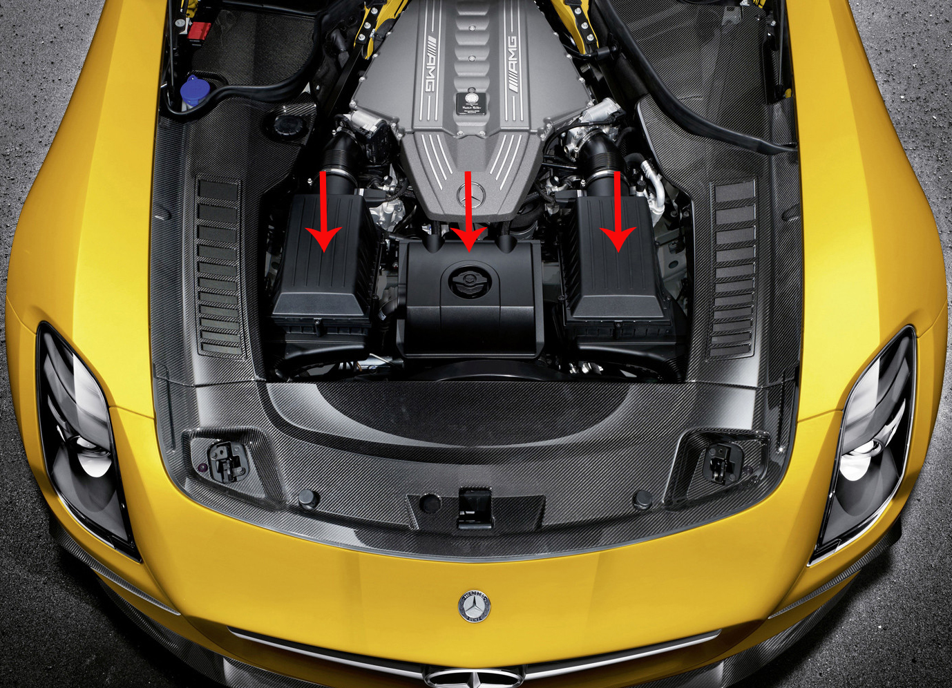 SLS C197 Black Series Heckflügel, Heckspoiler Göckel Carbon 
