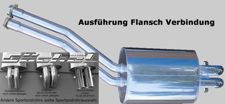 SL R107 C107 W107 Auspuff Ausgang links Serien & Sportlook Sportauspuff