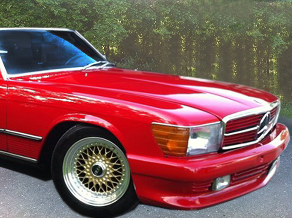 Frontspoiler Schweller Hecksch&uuml;rze Bodykit  SL R107 W107 C107 Sport Zender  Goeckel